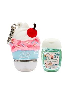 NEW Bath & Body Works ICE CREAM SUNDAE PocketBac Holder + NEAPOLITAN ICE CREAM